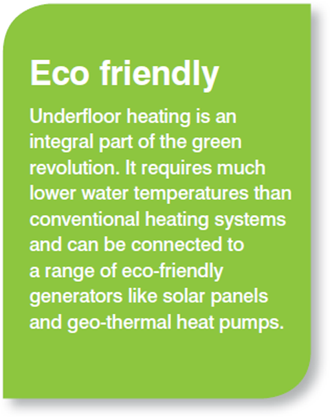 Thru-Floor Heated Floor Solutions Eco-friendly Graphic
